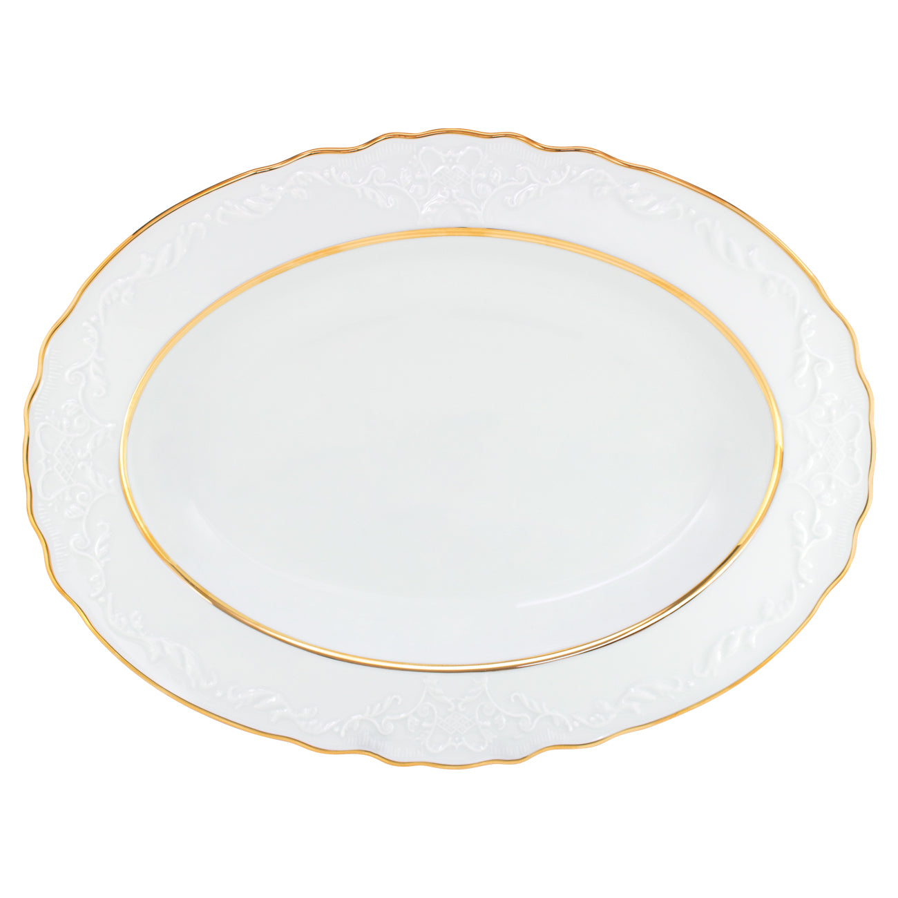 Vivian plat 38cm - Maison porcel  | Porcelaine