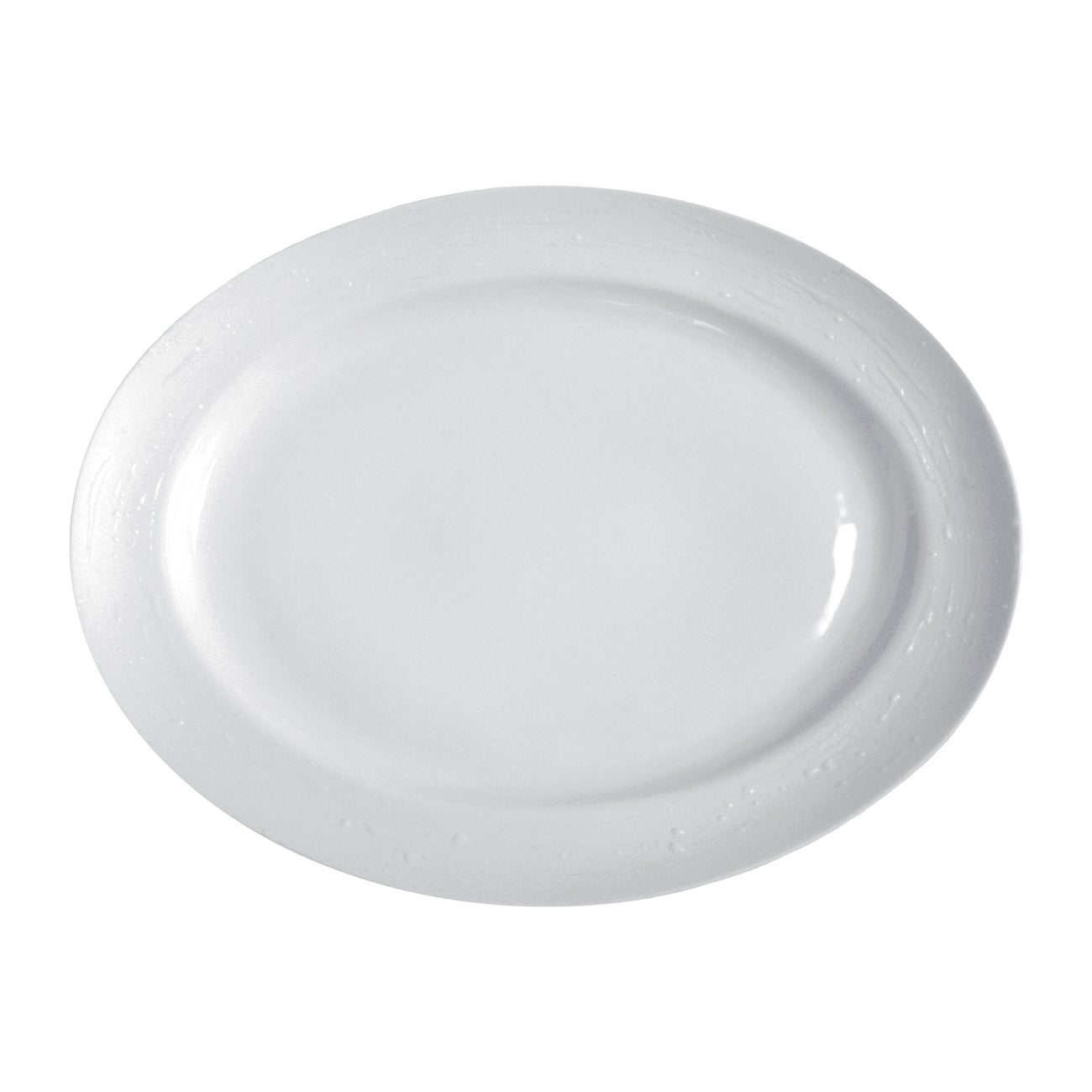White tears plat 35cm - Maison porcel  | Porcelaine