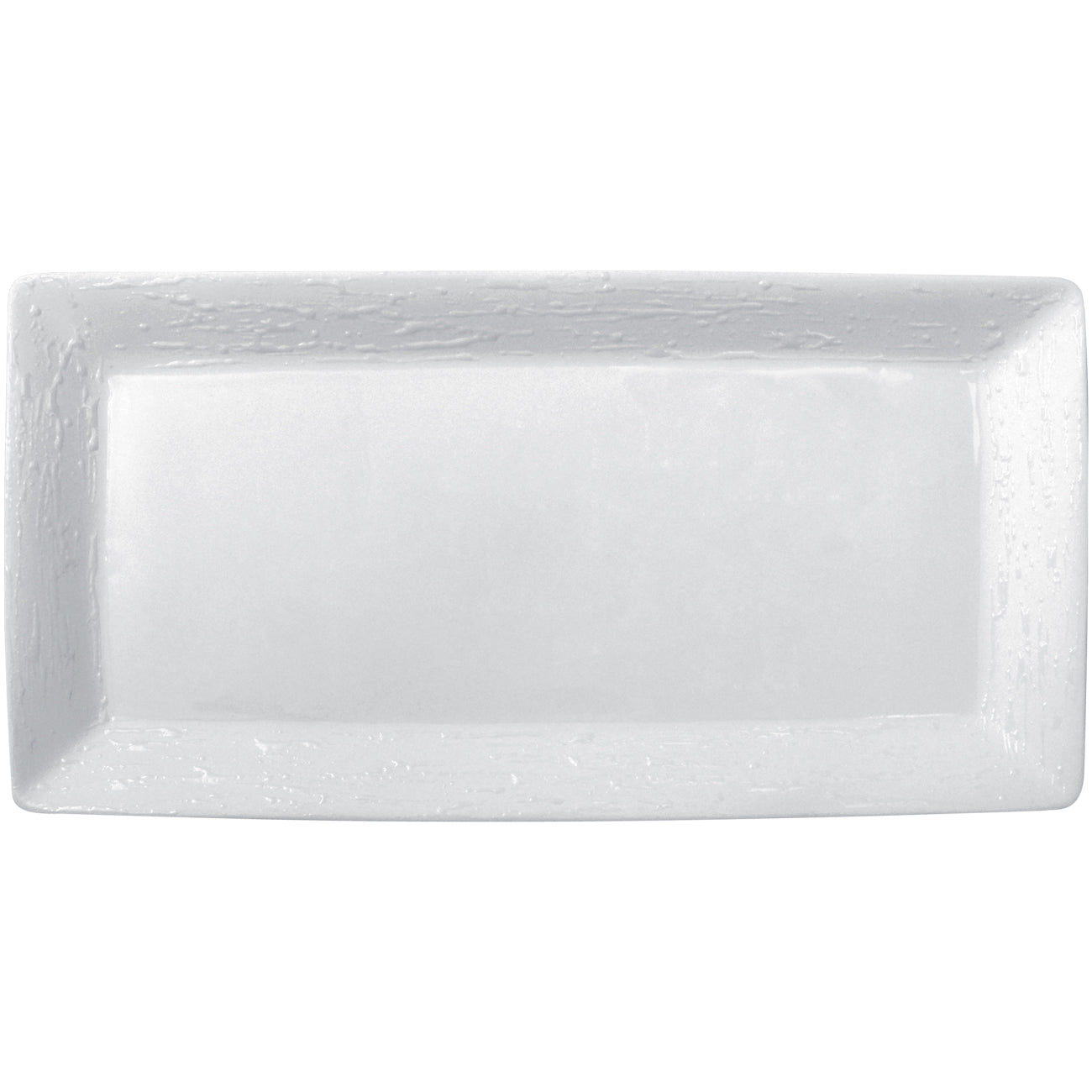 White tears plat rectangle 40cm - Maison porcel  | Porcelaine