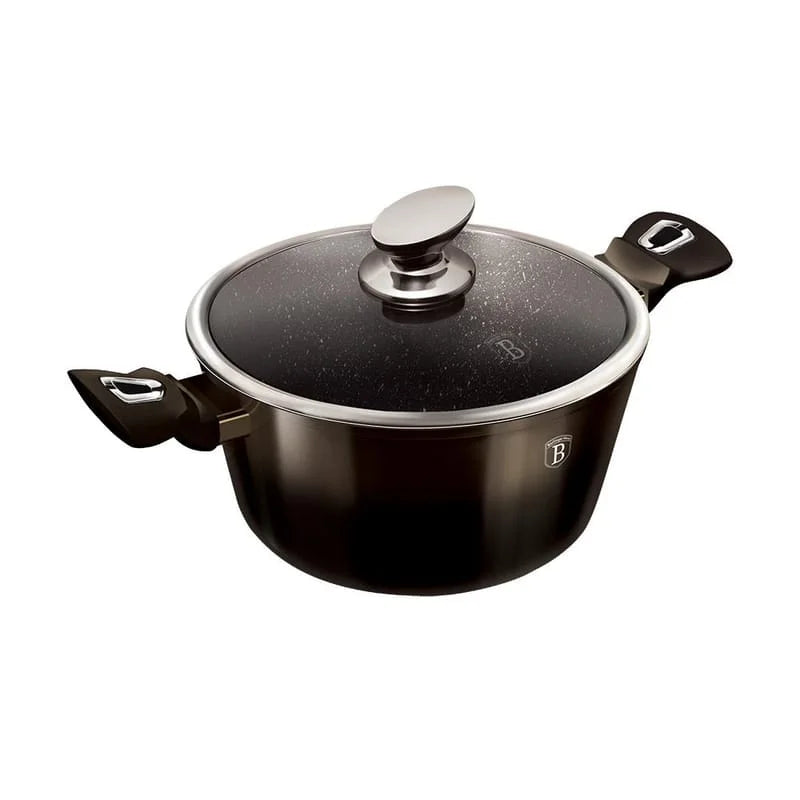 Shiny black faitout 28cm - Maison porcel  | Porcelaine