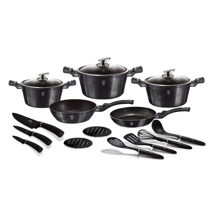 Carbon set 17 pièces - Maison porcel  | Porcelaine
