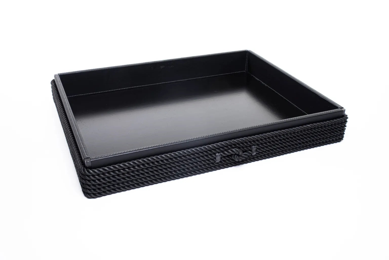 Plateau rectangle 62cm modern noir - Maison porcel  | Porcelaine