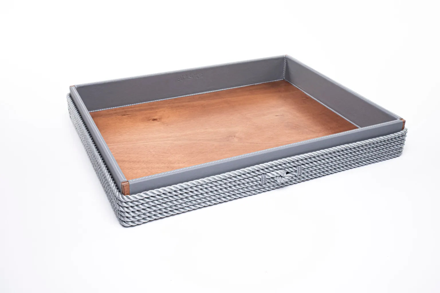 Plateau rectangle 62cm gris - Maison porcel  | Porcelaine