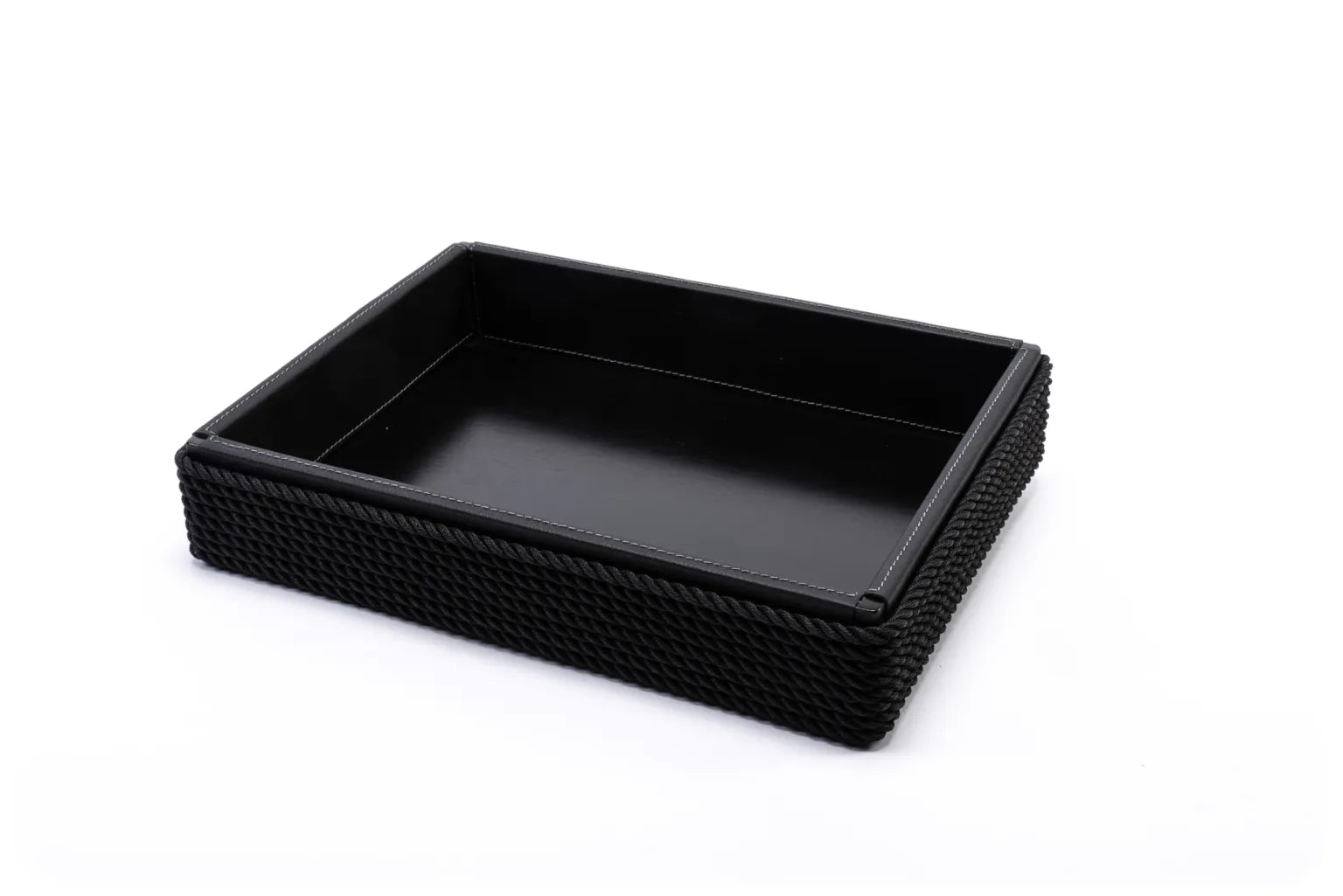 Plateau rectangle 42cm modern noir - Maison porcel  | Porcelaine