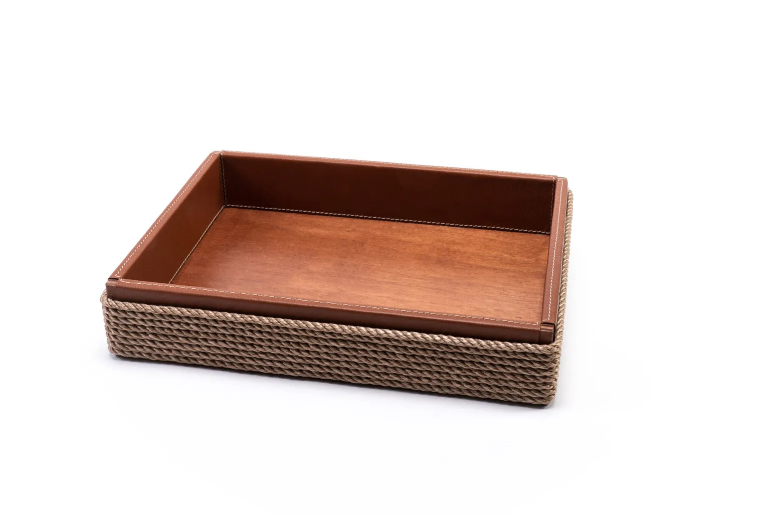 Plateau rectangle 42cm marron - Maison porcel  | Porcelaine