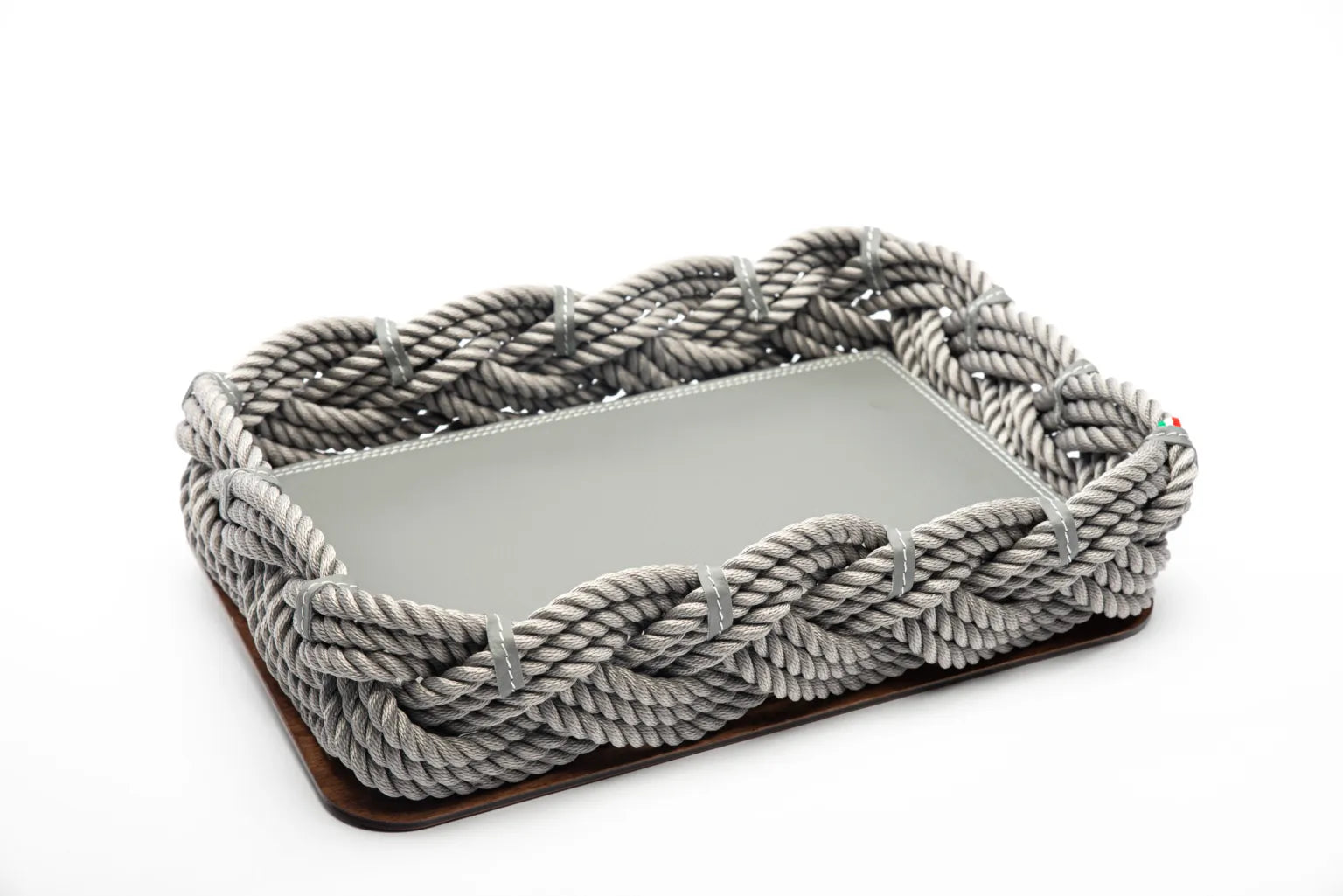 Plateau rectangle 37cm gris - Maison porcel  | Porcelaine
