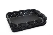 Plateau rectangle 37cm noir - Maison porcel  | Porcelaine