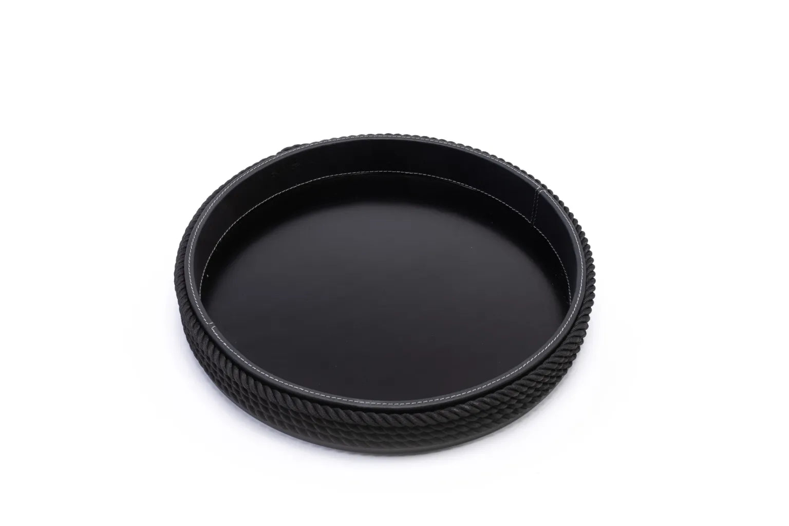 Plateau rond 45cm noir - Maison porcel  | Porcelaine