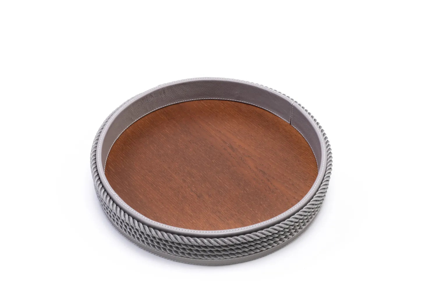 Plateau rond 45cm gris - Maison porcel  | Porcelaine