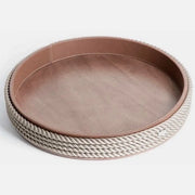 Plateau rond 45cm marron - Maison porcel  | Porcelaine