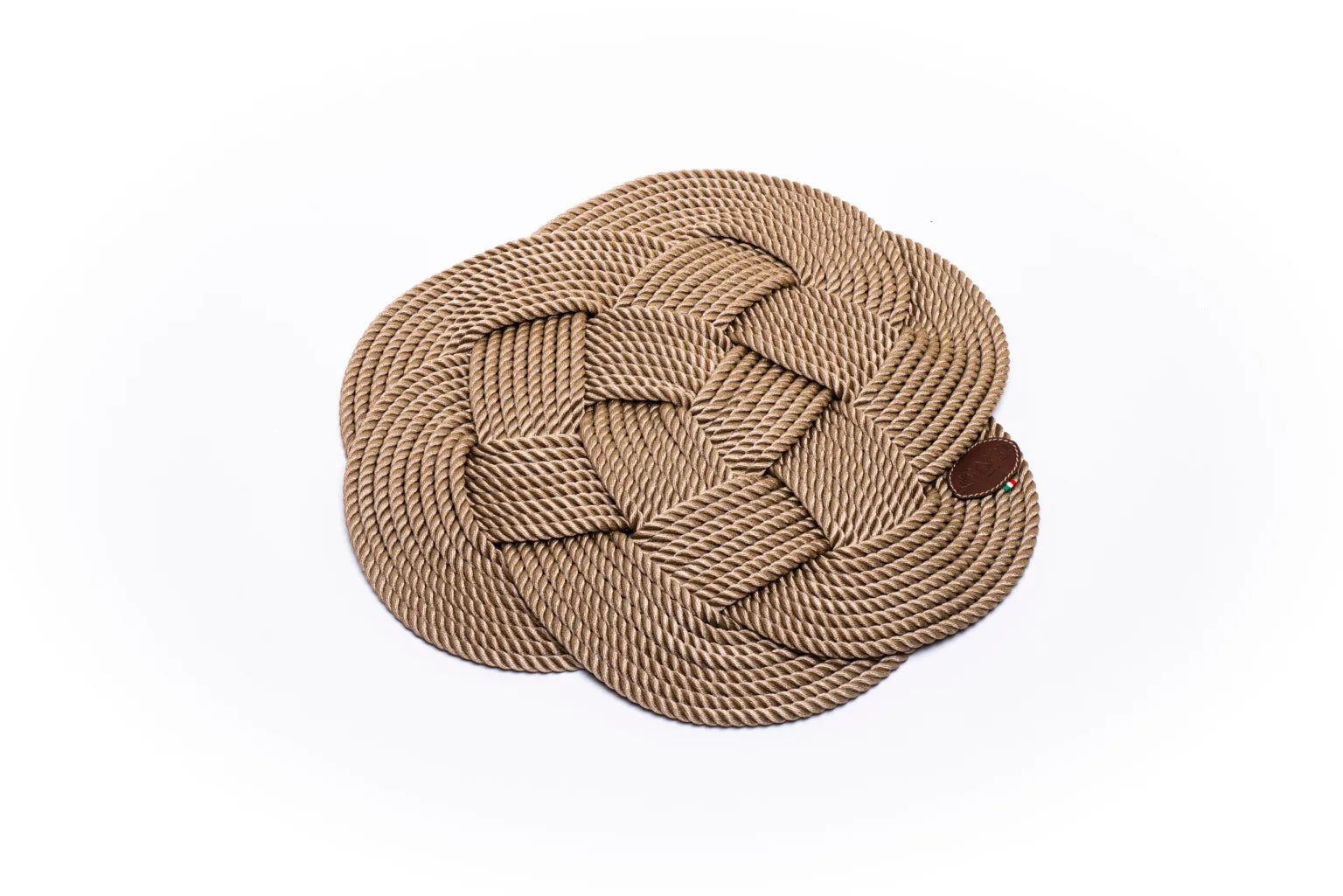 Napperon rond 50cm marron - Maison porcel  | Porcelaine