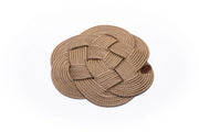 Napperon rond 50cm marron - Maison porcel  | Porcelaine