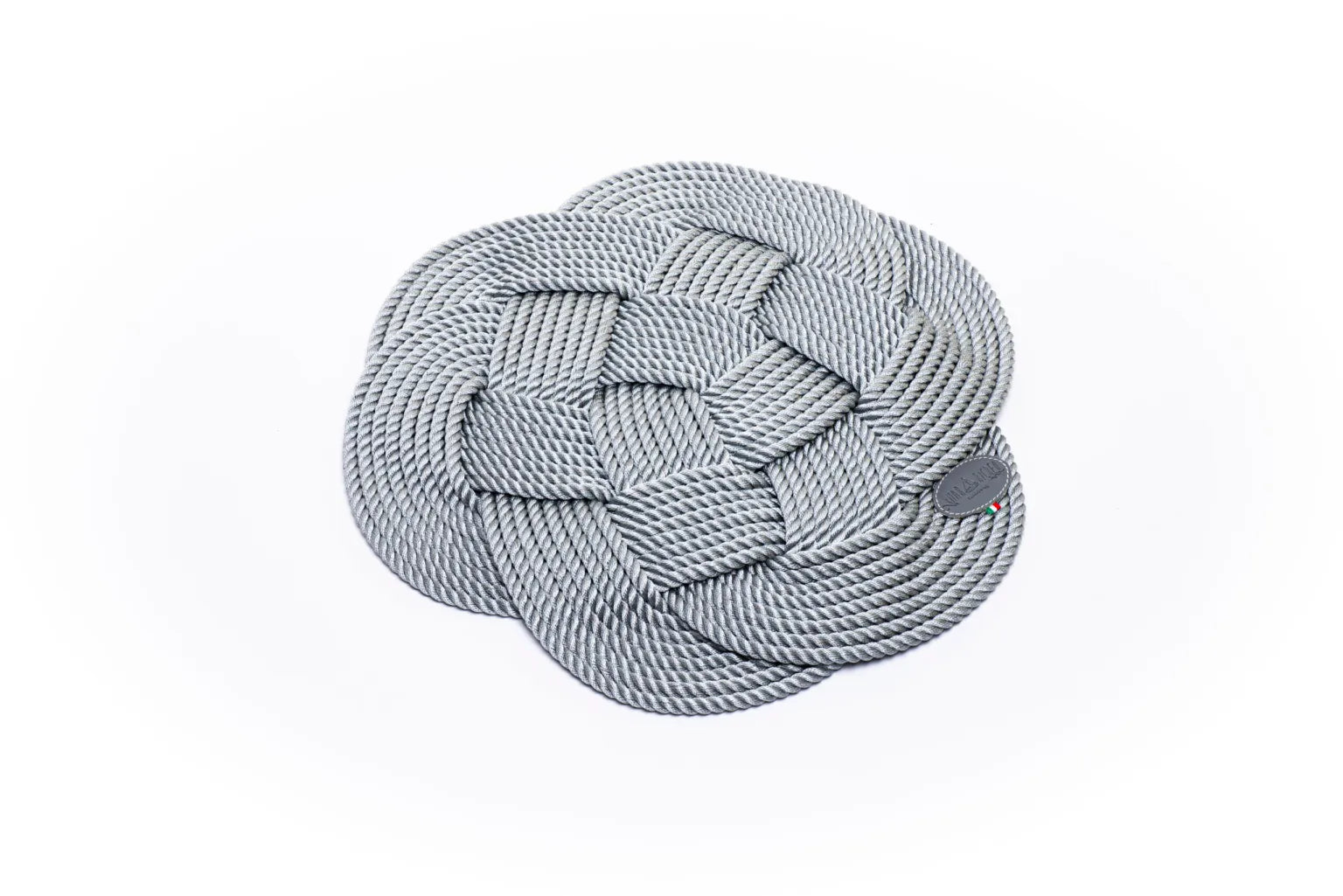 Napperon rond 50cm gris - Maison porcel  | Porcelaine