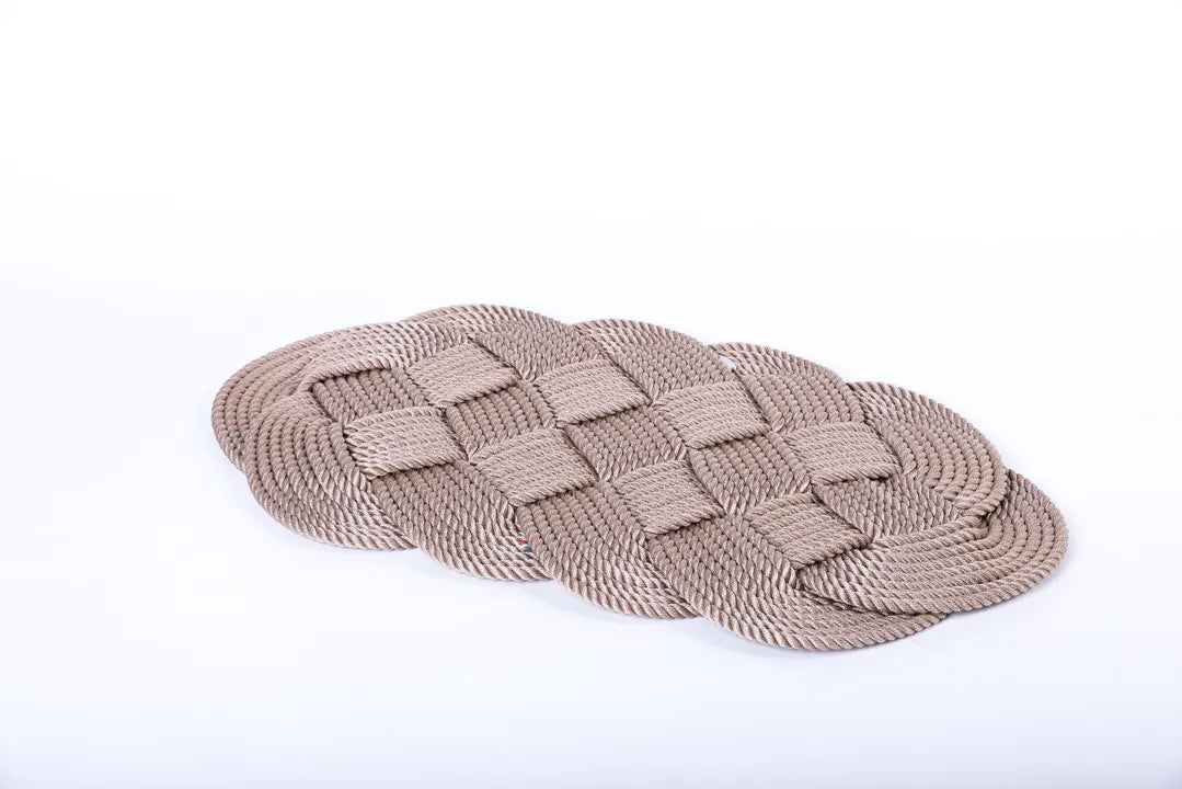 Maxi napperon 75cm marron - Maison porcel  | Porcelaine