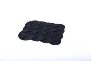 Napperon carré 45cm noir - Maison porcel  | Porcelaine
