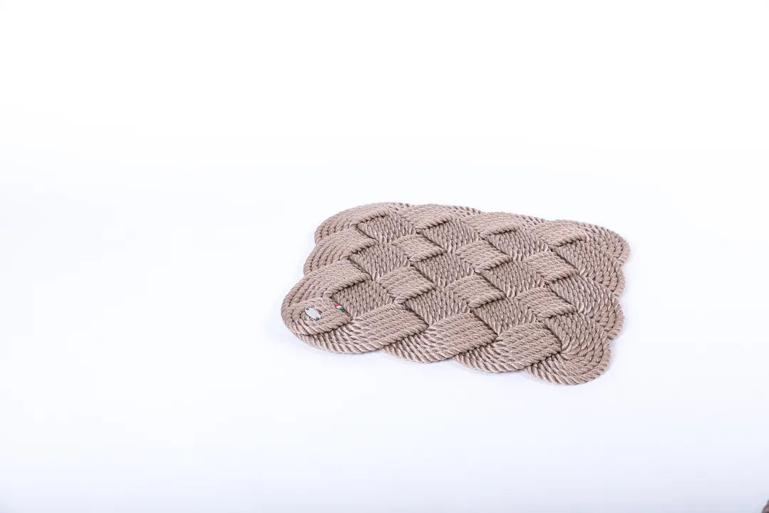 Napperon carré 45cm marron - Maison porcel  | Porcelaine