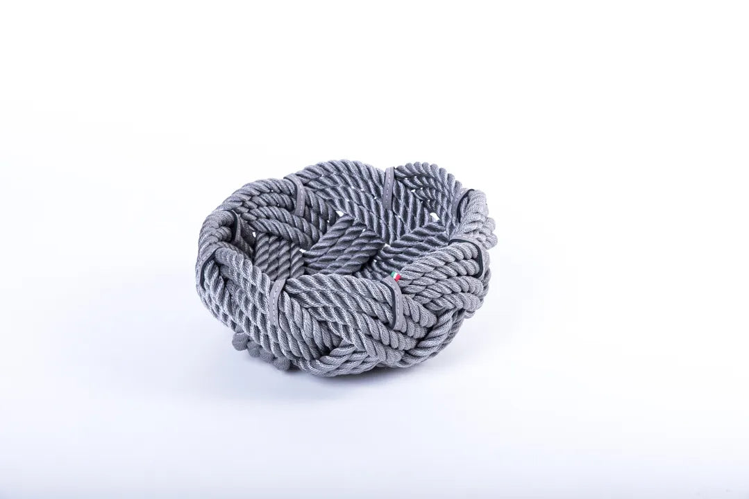 Moyen panier 26cm gris - Maison porcel  | Porcelaine