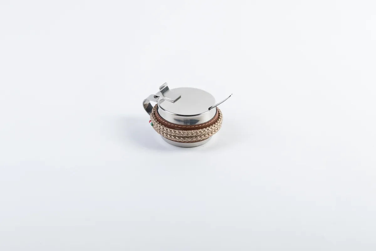 Pot à sucre/fromage râpé marron - Maison porcel  | Porcelaine