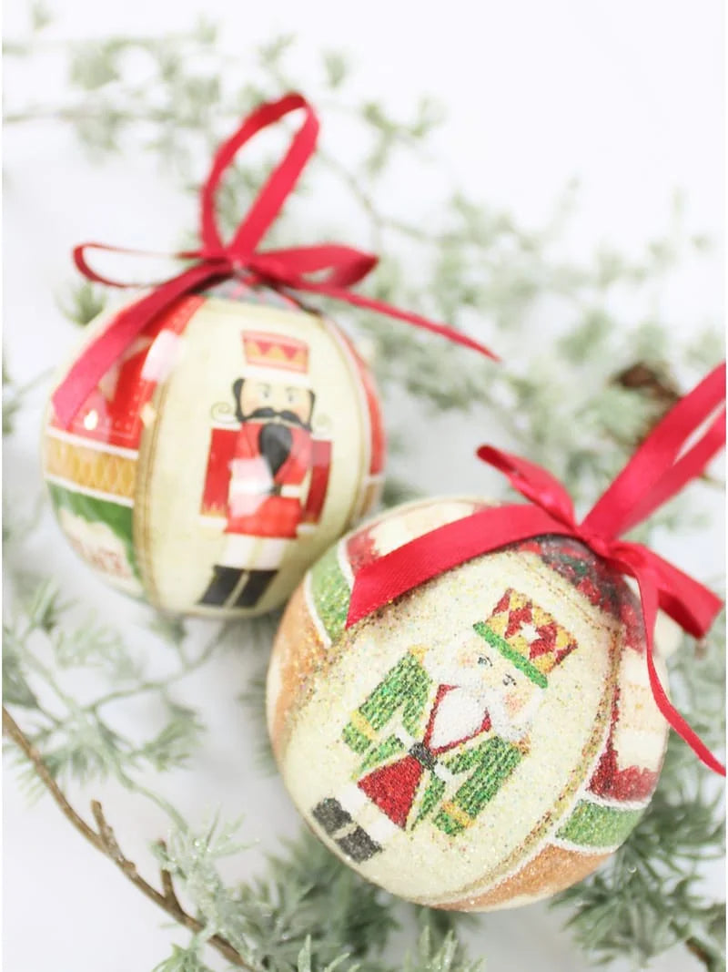 Casse noisette coffret 14 boules de Noël - Maison porcel  | Porcelaine