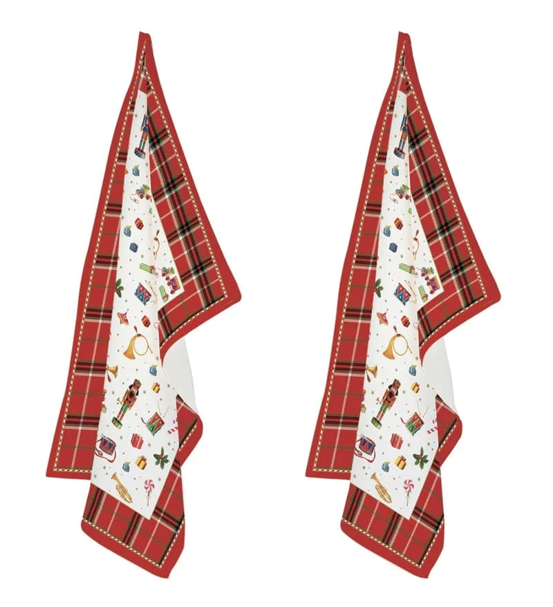 Vintage Nutcracker set 2 torchons - Maison porcel  | Porcelaine