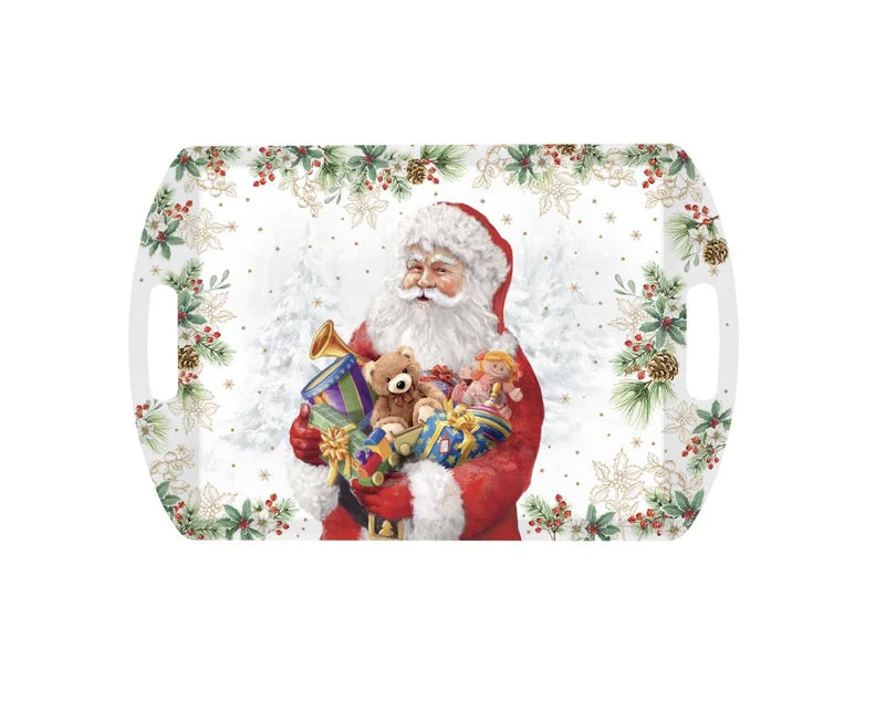 Santa plateau en Mélamine 52cm - Maison porcel  | Porcelaine
