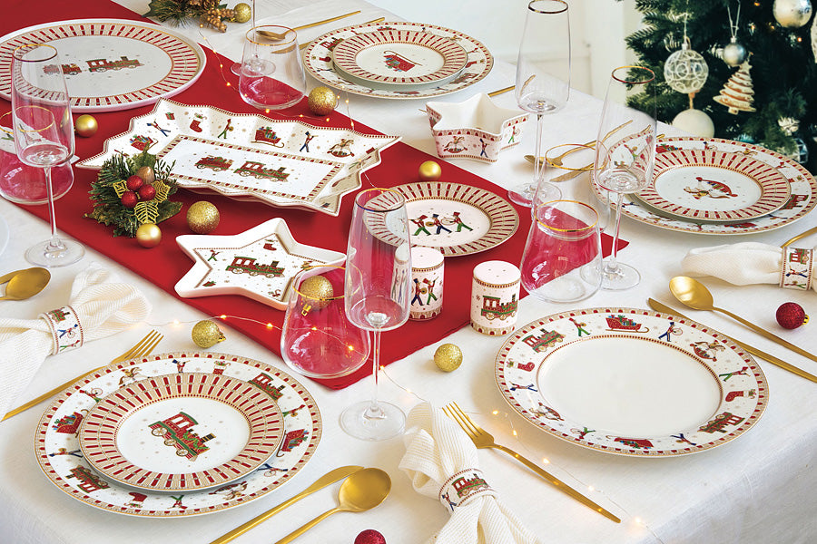 Polar express assiette plate 26cm - Maison porcel  | Porcelaine