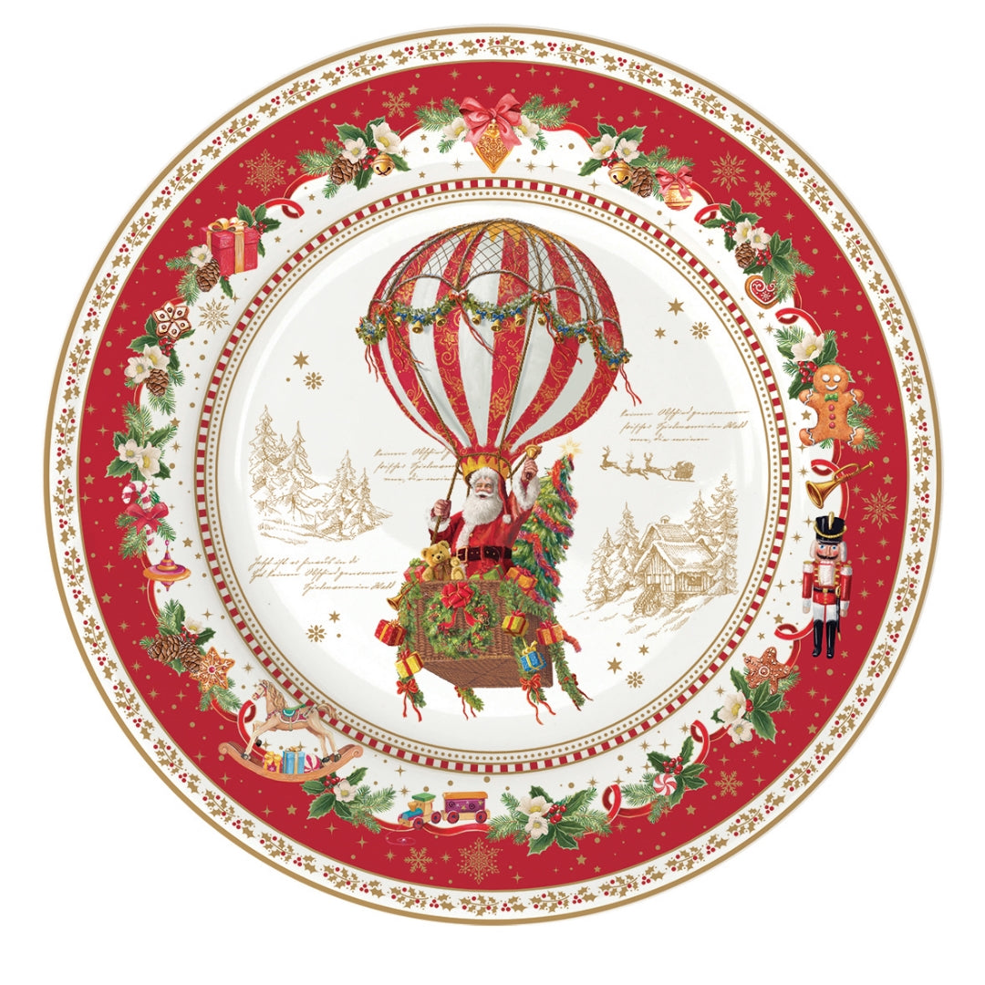 Christmas memories assiette à dessert 19cm - Maison porcel  | Porcelaine