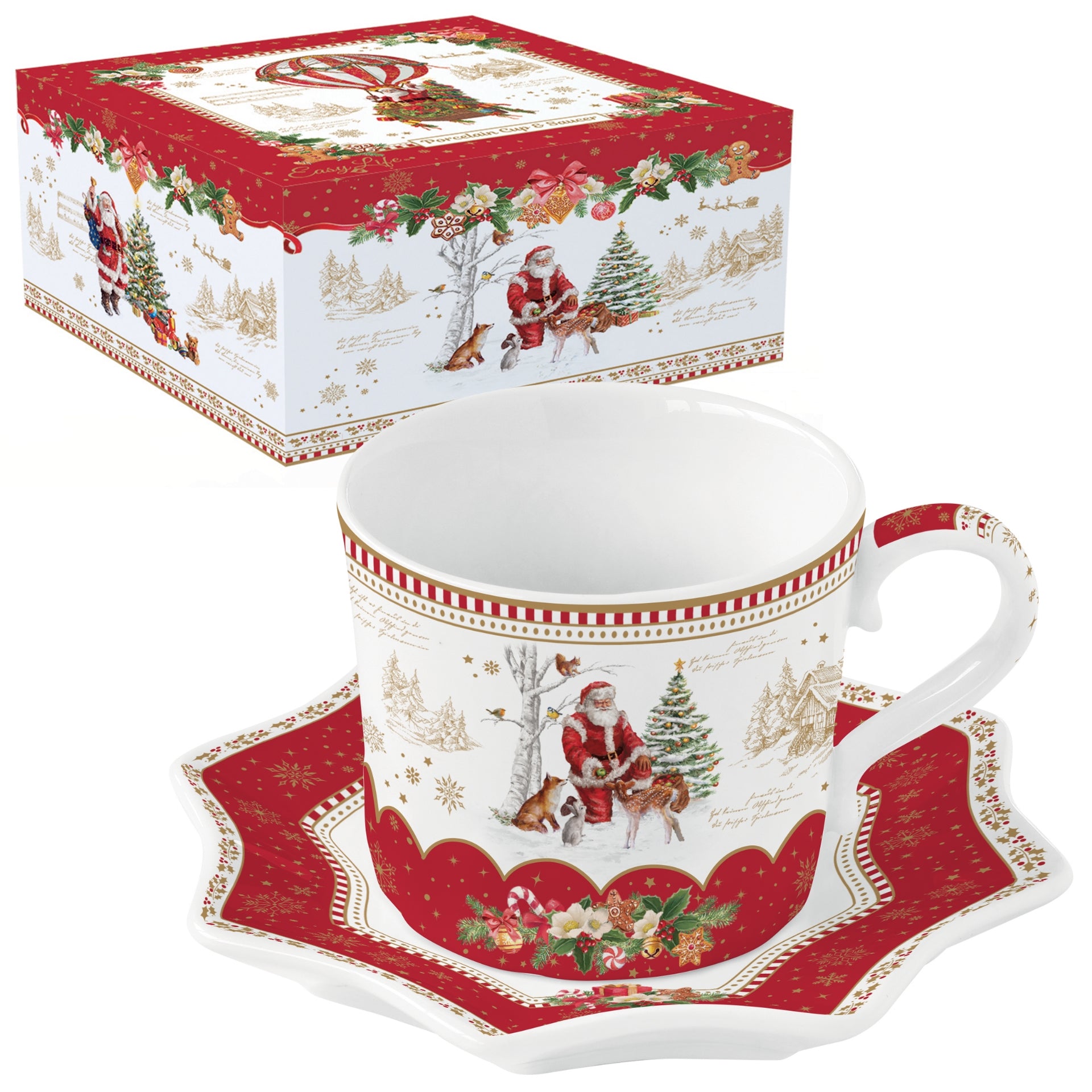 Christmas memories tasse à thé - Maison porcel  | Porcelaine