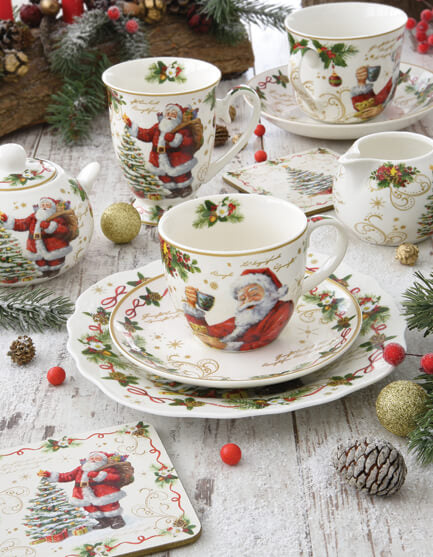 Magic Christmas coffret 2 tasses à café - Maison porcel  | Porcelaine