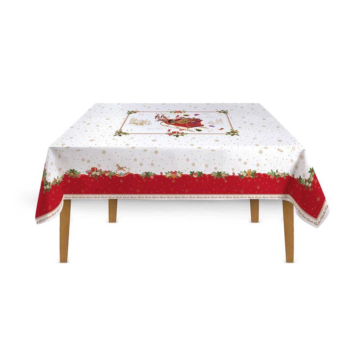 Christmas memories nappe 145x250 - Maison porcel  | Porcelaine