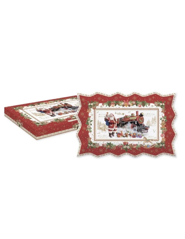 Christmas memories plat rectangle - Maison porcel  | Porcelaine