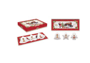 Christmas memories plat apéritif 3 coupelles - Maison porcel  | Porcelaine