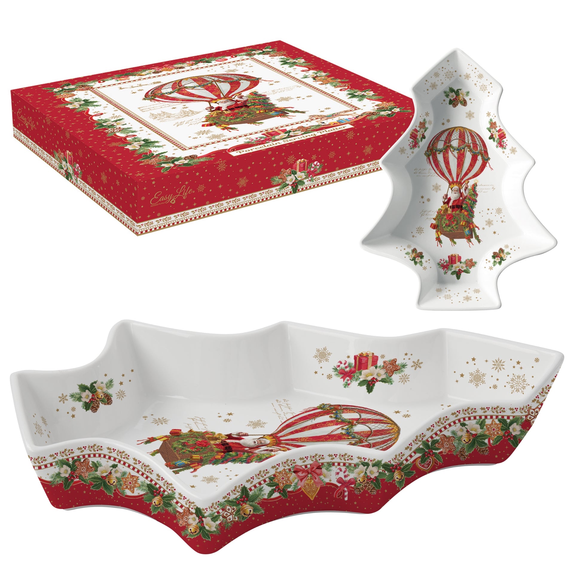 Christmas memories plat forme sapin - Maison porcel  | Porcelaine