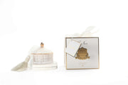 bougie art deco doré blanc - Maison porcel  | Porcelaine