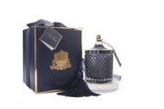 Grande bougie art deco bleue - Maison porcel  | Porcelaine