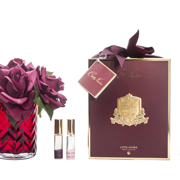 Bouquet herringbone bordeaux - Maison porcel  | Porcelaine