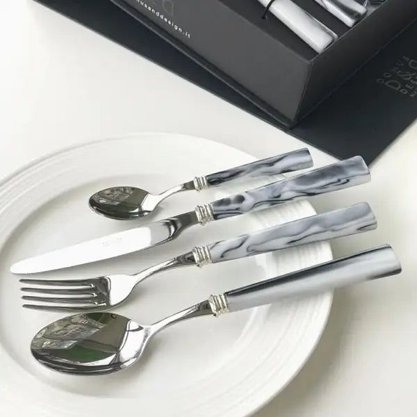 Garda argent marbre - Maison porcel  | Porcelaine