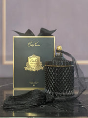 Grande bougie art deco doré noir - Maison porcel  | Porcelaine