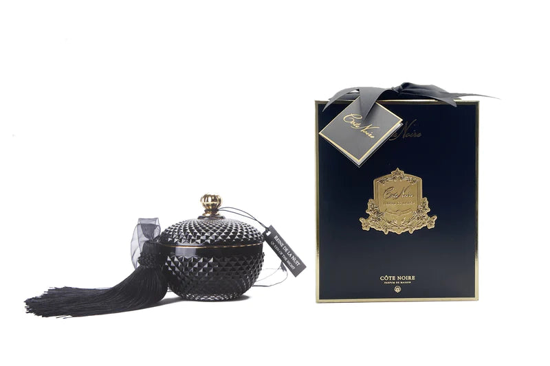 bougie art deco ronde doré noir - Maison porcel  | Porcelaine