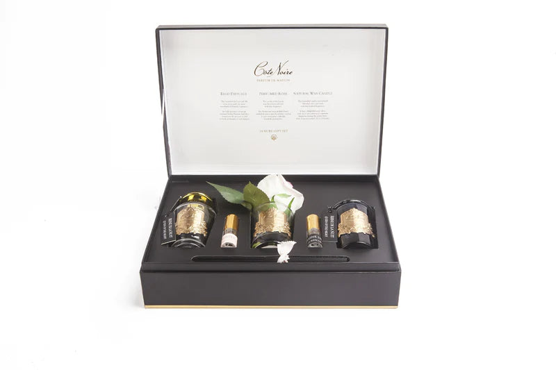 Coffret cadeau doré noir - Maison porcel  | Porcelaine