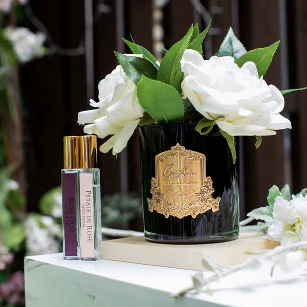 Bouquet english ivory doré noir - Maison porcel  | Porcelaine