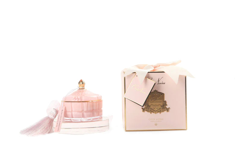 Bougie art deco rose - Maison porcel  | Porcelaine