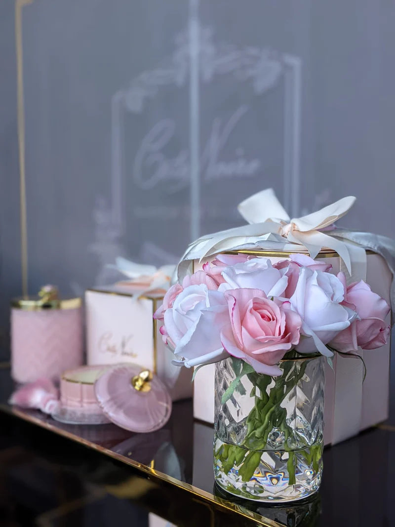 Bouquet herringbone rose - Maison porcel  | Porcelaine