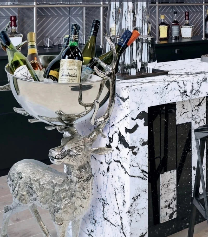 Seau à champagne ou à vin aluminium noir 5 L Seau à champagne ou à vin aluminium noir 5 L