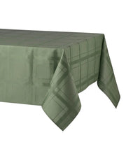 Nappe anti tache jacquard vert - Maison porcel  | Porcelaine