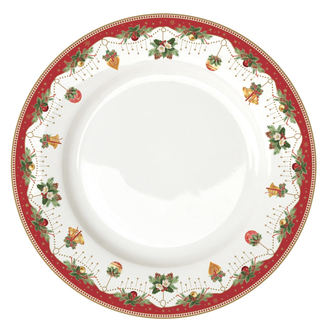 Nostalgic Christmas assiette plate 26cm - Maison porcel  | Porcelaine