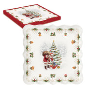 Nostalgic Christmas plat 30cm - Maison porcel  | Porcelaine