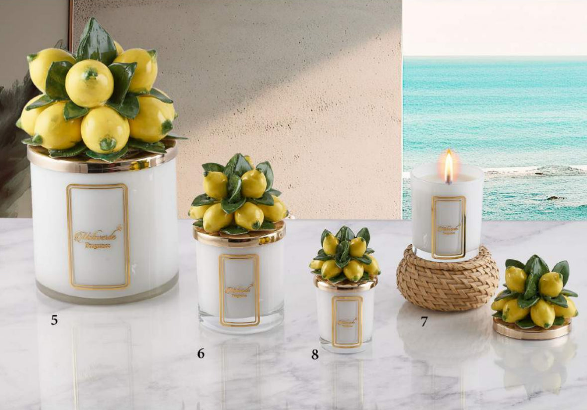 Bougie citronnier BLANC - Maison porcel  | Porcelaine