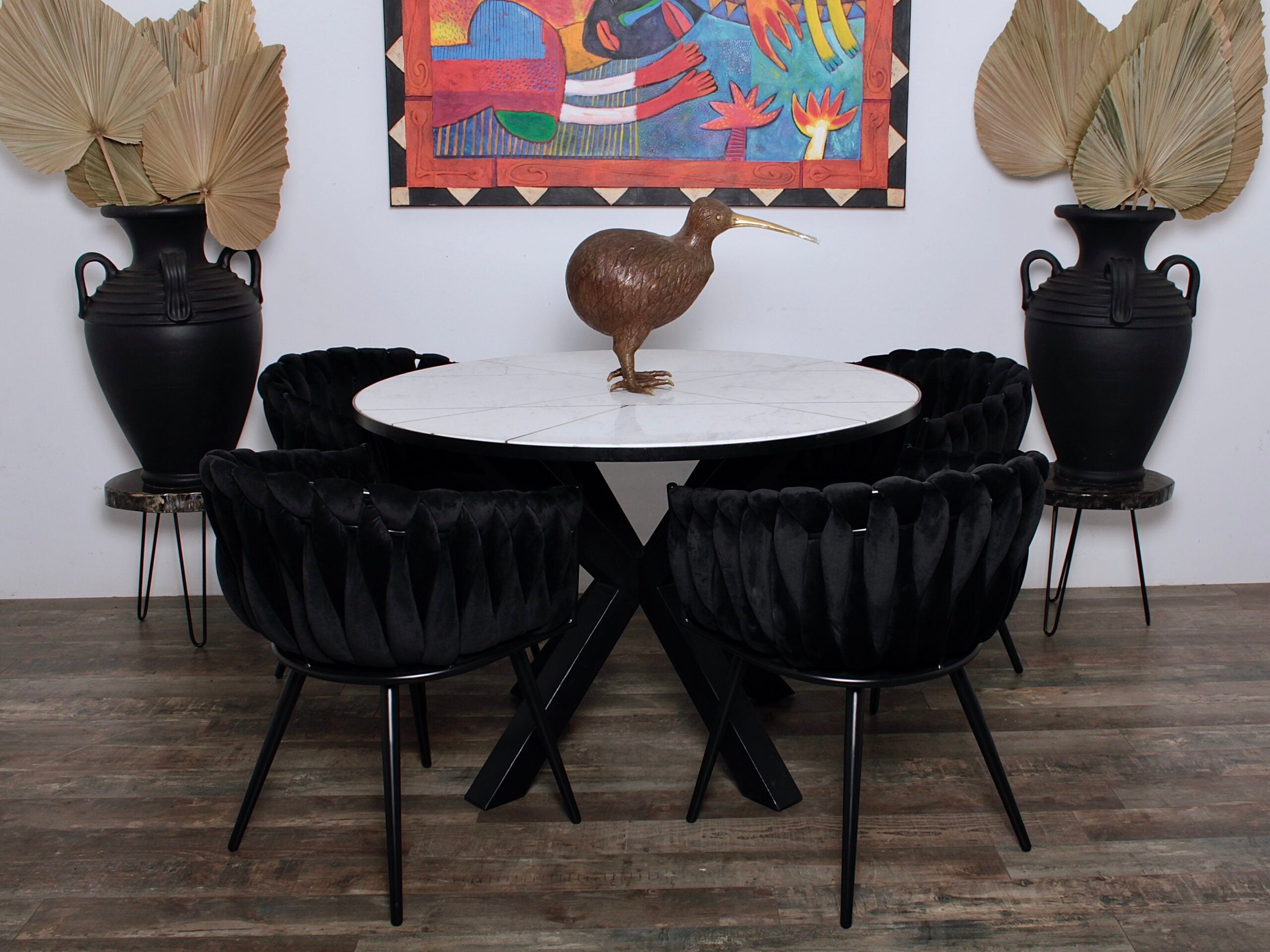 Chaise Wavee noir - Maison porcel  | Porcelaine