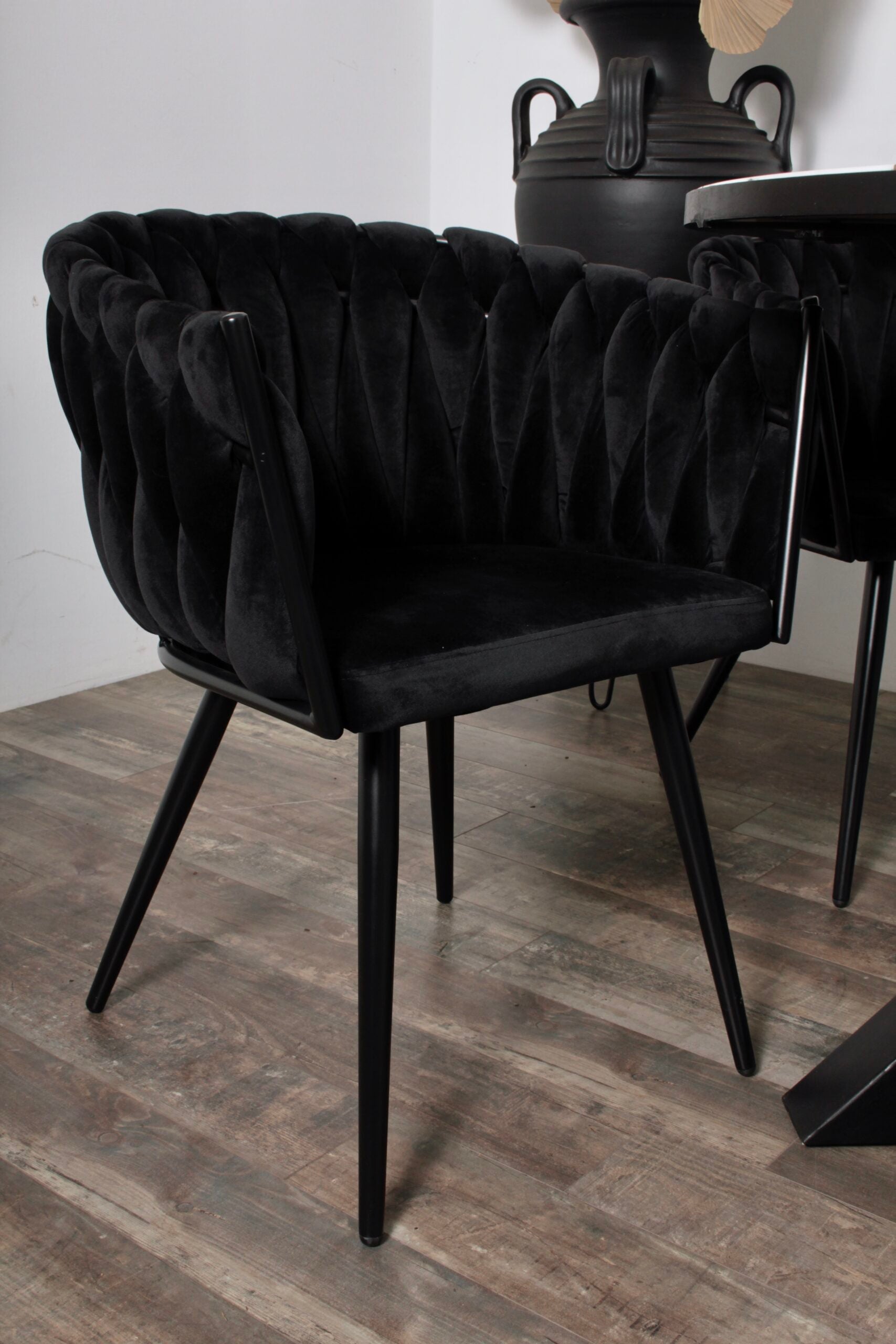 Chaise Wavee noir - Maison porcel  | Porcelaine